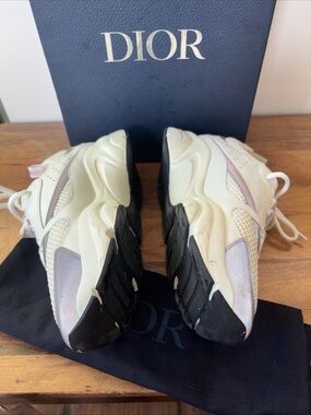 Dior Reflector Cream and Black Chunky Trainer Sneakers men’s 8